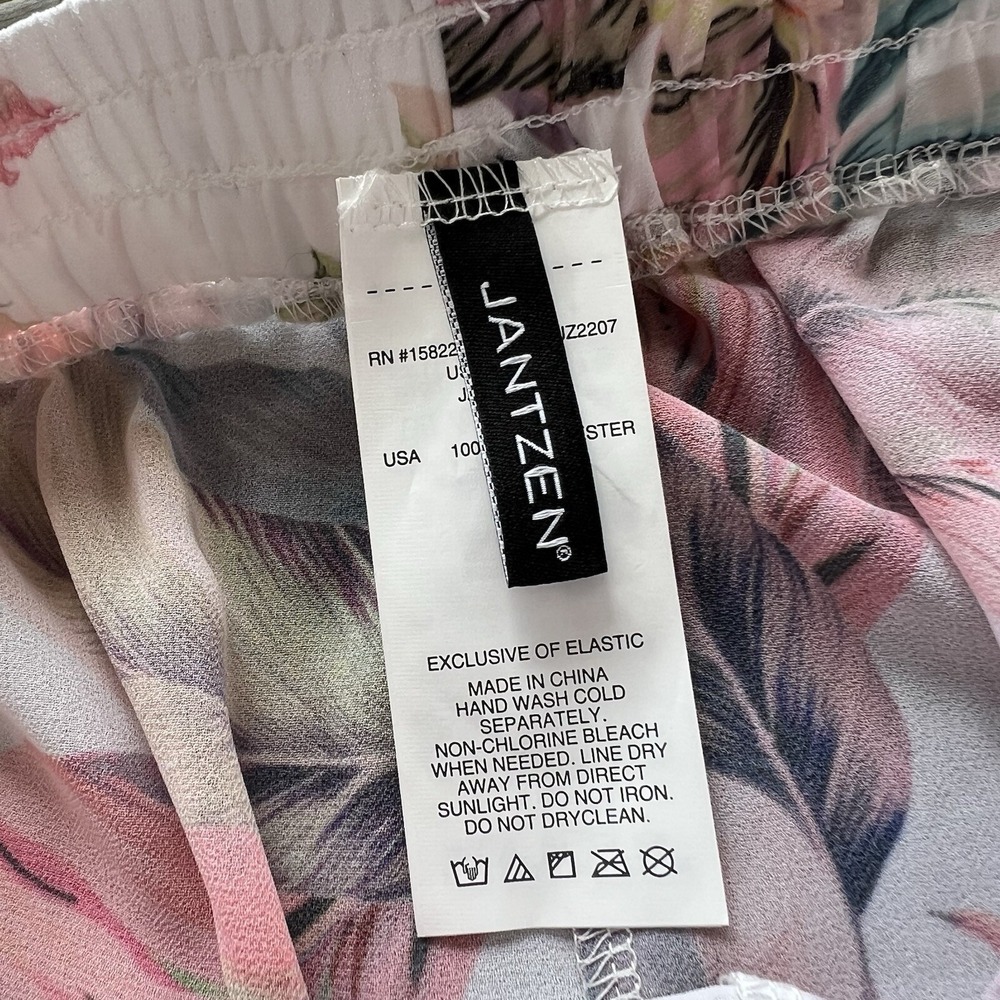 Jantzen Women's Pants Sz S Woven Tie-Waist Wide Leg Cover-Up - Picture 6 of 9